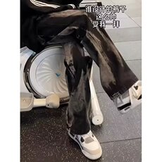 现货!港风新款2025潮流百搭直筒宽松大码牛仔裤松紧腰NZ6162-P40，男装牛仔裤，星座1103-2