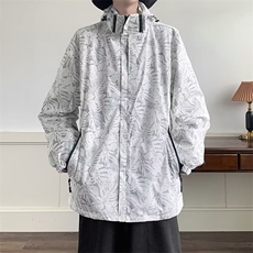 秋季薄款冲锋衣男女情侣同款运动户外迷彩登山服JK75P58，男装夹克，星座1116-2