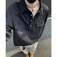 美式高街潮流休闲上衣宽松衬衫A086-CS2213-P35，男装衬衫，电商基地A086