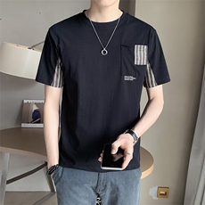 主推数据款黄色主图夏季短袖T恤男休闲半袖衫B317/9271/P45，男装T恤，电商B317