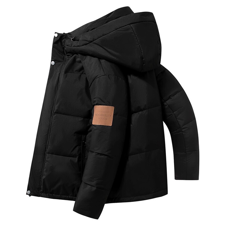 冬季连帽加厚羽绒服白鸭绒保暖休闲潮牌短款面包服外套6581-P155,男装羽绒服,星座1210A