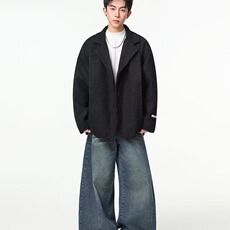 英伦雅痞男装dk黑色西装男春秋韩版潮流ins制服休闲痞帅西服外套，男装西服套装，星座506A