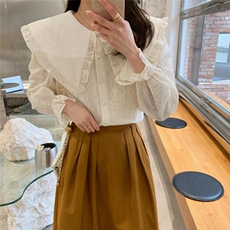 【现货】春款蕾丝娃娃领小衫，其它，NIY