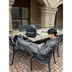 现货~春季廓形双排扣西服戗驳领垫肩休闲西装男外套X896-特P95图片