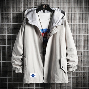 JK41061-P85 加棉款-P115 纯棉连帽夹克男士大码工装夹克男 网格图片