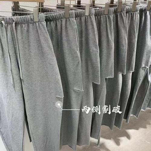 【现货】两侧破洞休闲裤,女装休闲裤,TWO LAPS