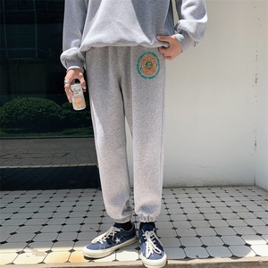 1秋季港风大码M-5XL宽松流行情侣青春套头卫衣套装7267P70控98图片
