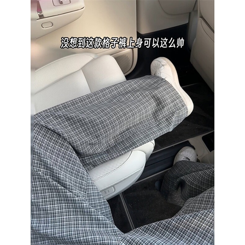 舒适感港风格子休闲裤复古慵懒风韩式潮款百搭长裤K805TP45控88,男装休闲裤,电商A102B