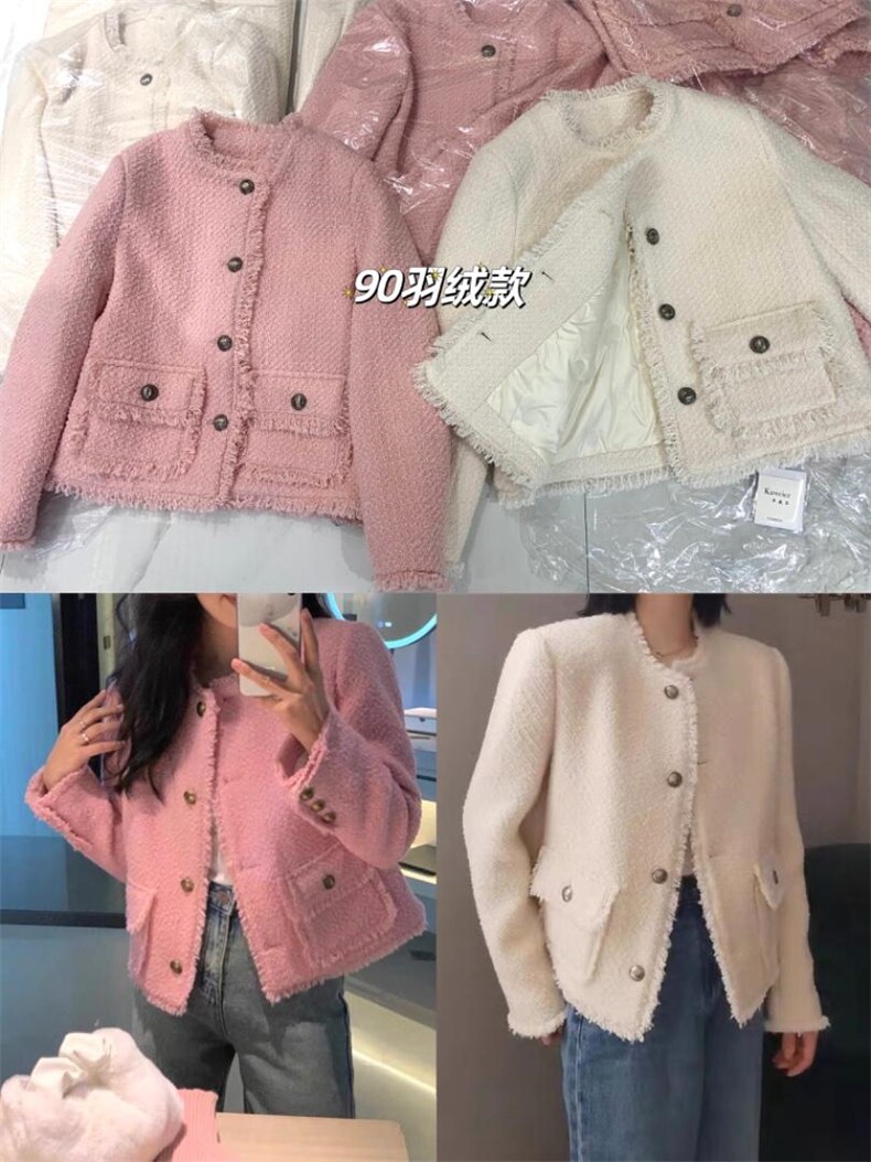 羽绒小香风外套，其它，卡薇尔