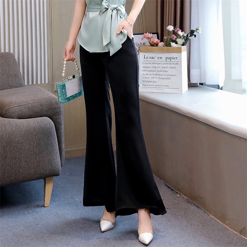 裤子2022年夏季简约收腰简约纯色潮流舒适通勤，女装休闲裤，时尚俏佳人