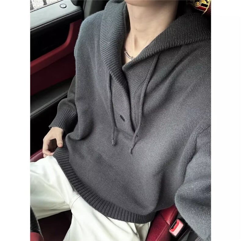 现货美式毛衣男女生秋冬季新款慵懒风宽松连帽套头针织衫外套网图,男装针织衫/毛衣,星座302B-3