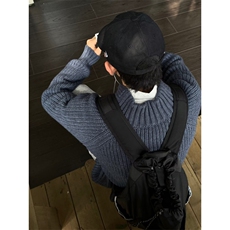 原宿慵懒百搭时尚新款复古cleanfit针织衫简约气质流行ins潮流，男装针织衫/毛衣，星座506A