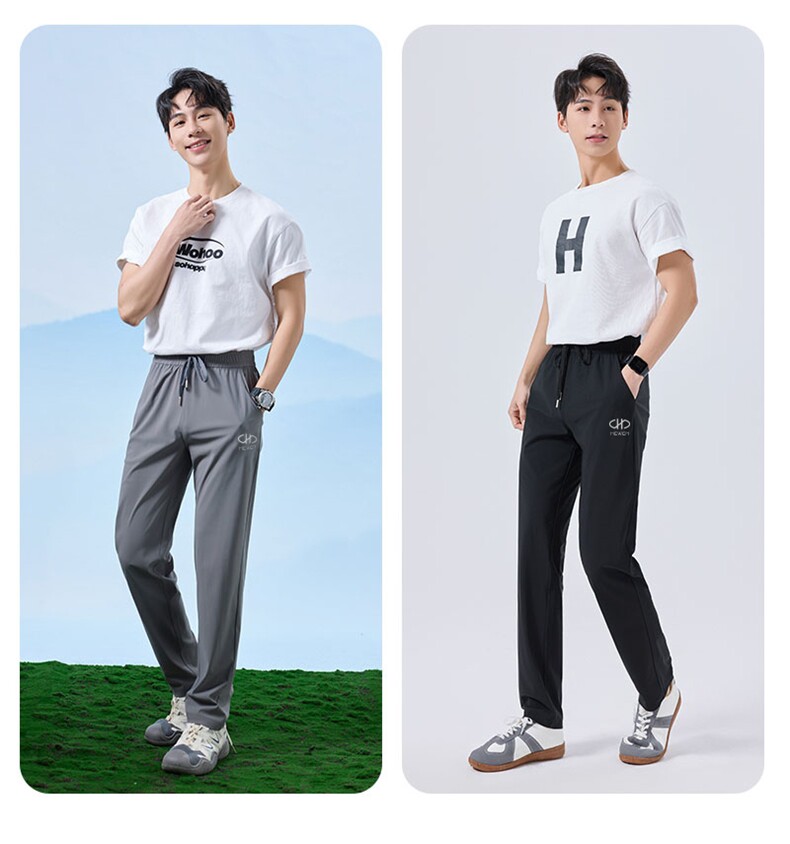 男女同款冰丝速干裤时尚百搭图片