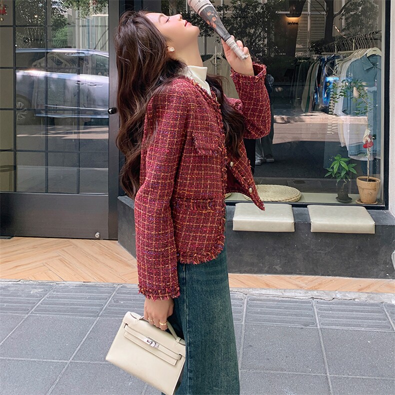 新款重工工艺小香风短外套显瘦百搭气质款,女装短外套,天使之佳话