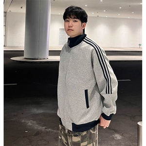 抖音得物高品质 美式高街重磅结构设计拼接织带立领卫衣外套 CM42图片