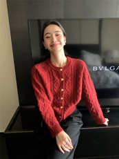 羊绒毛衣外套小个子外搭春秋新款减龄上衣短款显瘦开衫上衣潮，女装针织衫/毛衣，玛卡隆羊绒