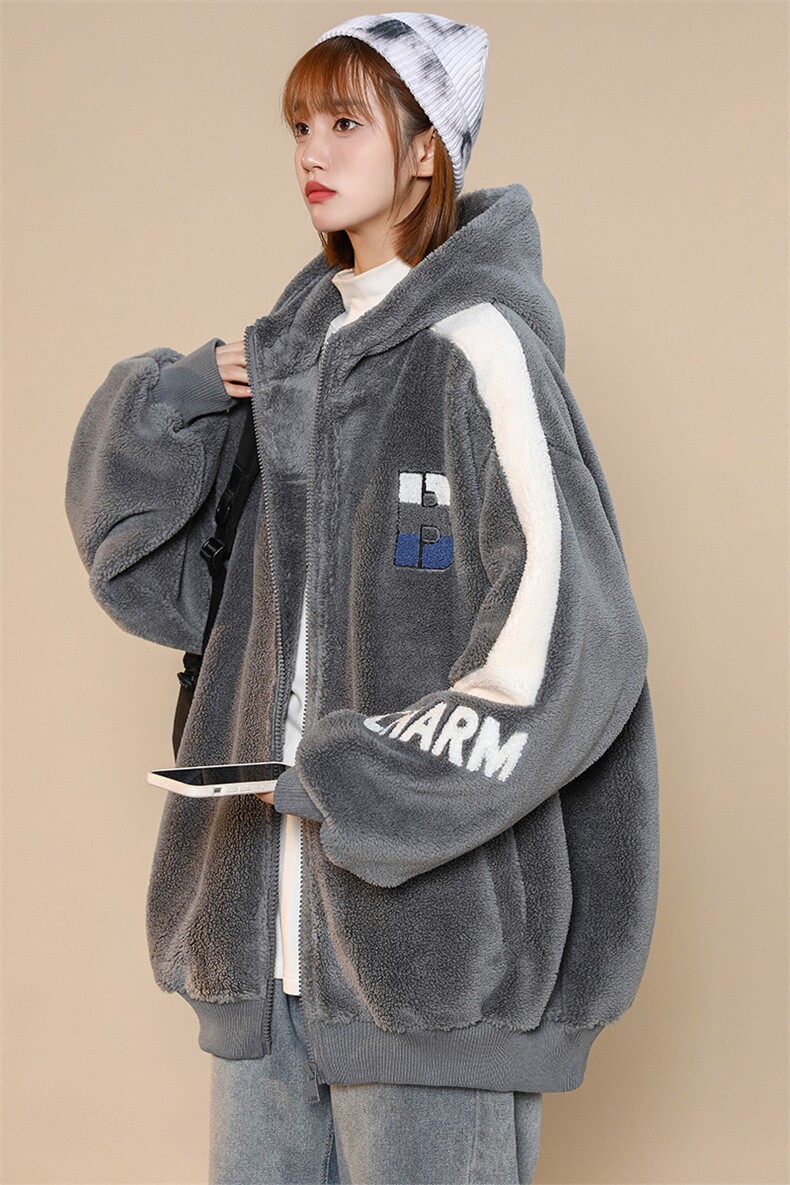 冬装加绒加厚休闲棉衣毛巾绣羊羔绒连帽外套男女919-P110控价158,男装棉衣,电商A441-1
