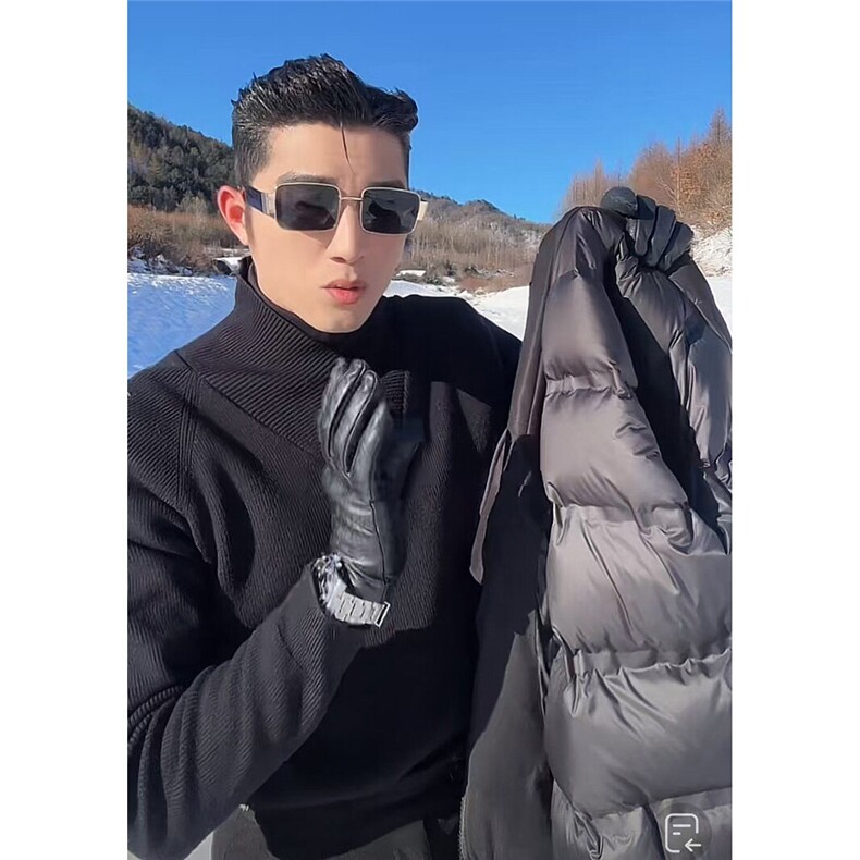 军阀夹克轻奢工装硬派短款夹克羽绒服立领加厚外套yrf208-TP215,男装羽绒服,电商A089-1