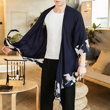 夏季大码风汉服唐装薄款和服防晒衫披风复古道袍中性F10/P65，男装风衣，钱塘713