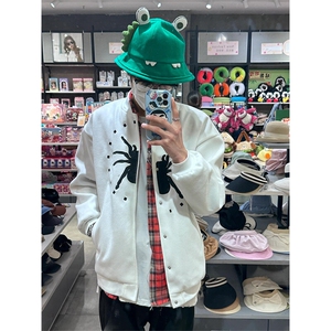 潮美式街头蜘蛛夹克棒球服cleanfit潮牌宽松外套 JK612 特P60图片