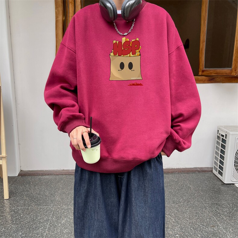 ！圆领卫衣男装港风长袖T恤男外套男WY182-P28,男装卫衣,电商B367