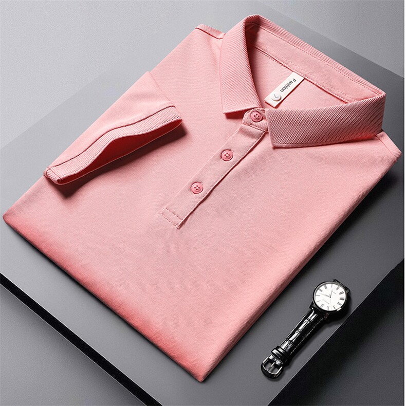 72913-P40男士纯色Polo衫短袖t恤男装夏季上衣服翻领潮流韩版,男装Polo衫,电商D310B