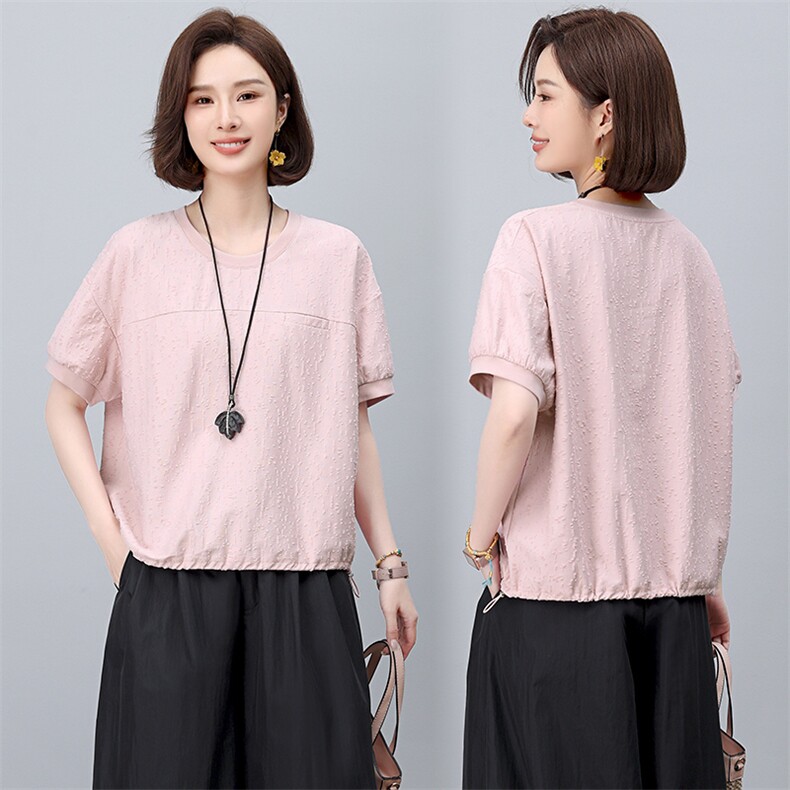 2025夏装新款简约个性立体上衣T恤女装上衣，女装T恤，阿丹