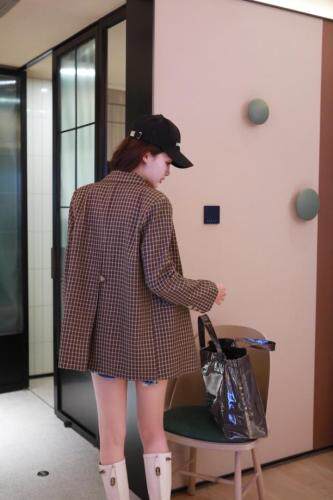 2021春款新品，格子小西装，女装西装，欧佩琳