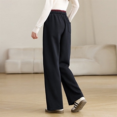 春秋窄版弯刀裤梧桐裤女2026新款垂感高腰直筒休闲运动裤阔腿卫裤，女装休闲裤，璐依舞