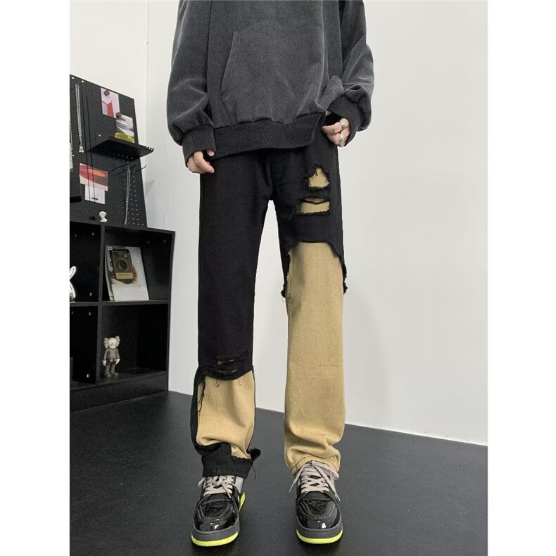 青春流行ins男直筒水洗牛仔裤Y9015P48,男装牛仔裤,星座1116-2