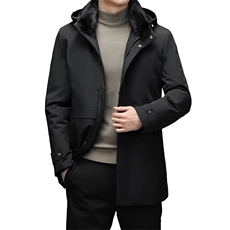 冬季新款羽绒服男士连帽可脱卸厚款保暖羽绒外套男SNDAF3332-P395，男装羽绒服，电商B212（原钱塘6029）