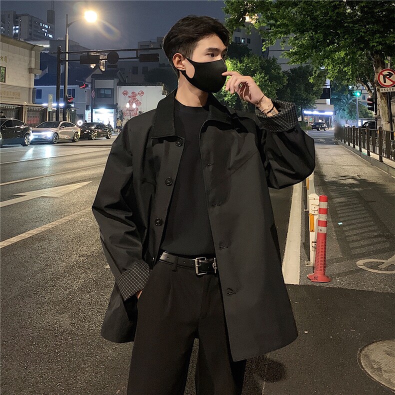 秋冬新款短款风衣精致韩风拼接大衣外套GS60020，男装风衣，星座1206（原A206）