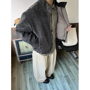 【有货】CLBJK956CC-特P85 树纹肌理千鸟格内里哈灵顿夹克外套图片