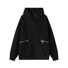 特批P50无差价420g重磅拉链大口袋华棉百搭连帽大码卫衣男W5434，男装卫衣，电商A001-1