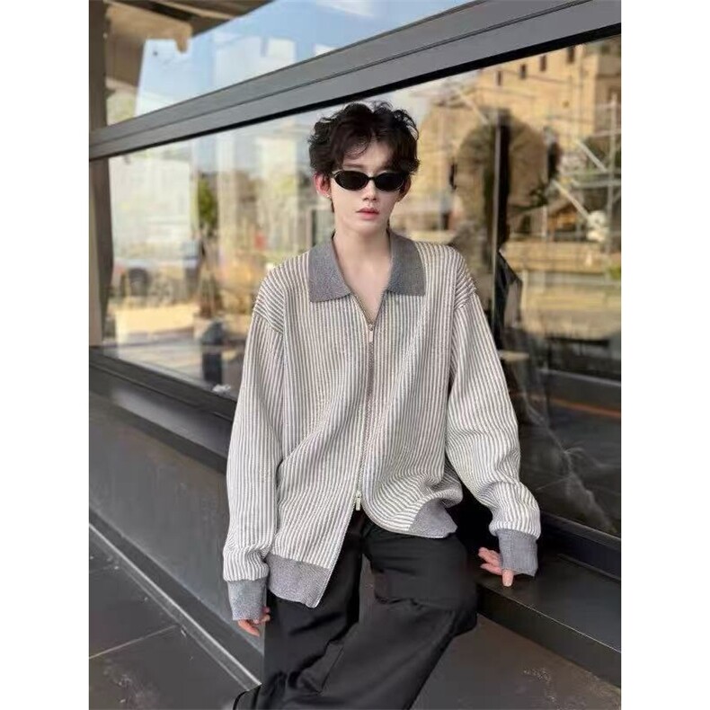 美式复古灰色连帽卫衣女oversize秋冬休闲宽松韩系慵懒风上衣外套图片