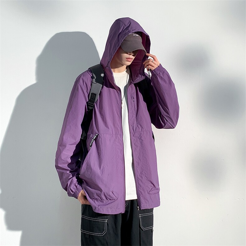 F718P60防晒指数50+薄款宽松大码港风防晒衣夹克皮肤衣，男装防晒衣，星座1204-3