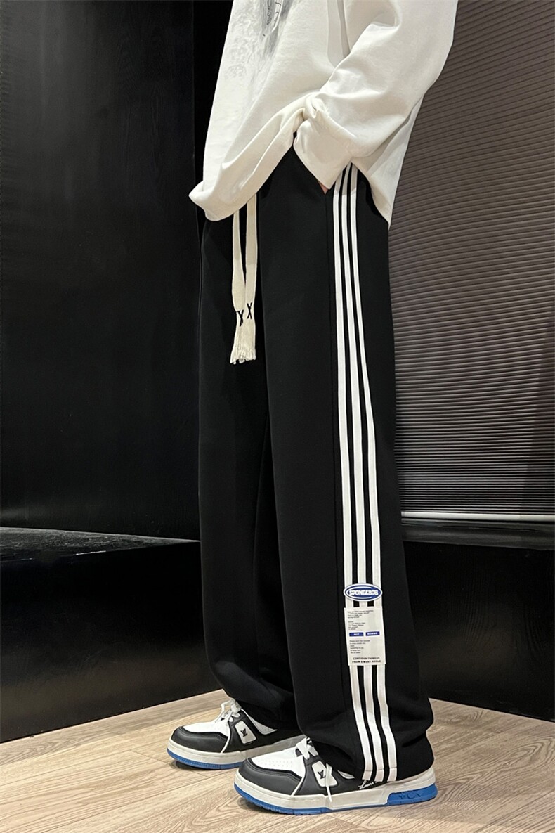 秋季青少年纯棉休闲潮牌条纹运动裤子XZ301b-2-CK627P35,女装休闲裤,星座301B-2（原A443-1）