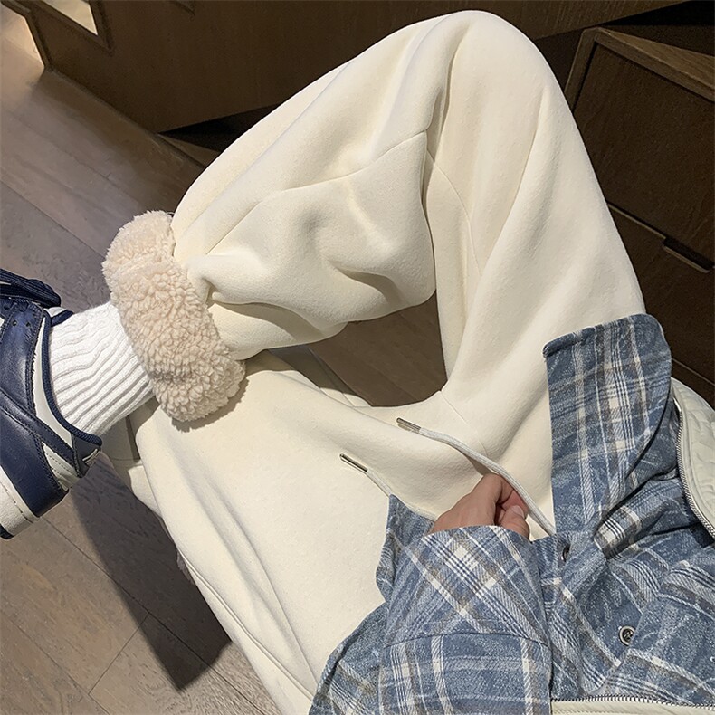 重磅华棉加绒加厚羊羔毛束脚卫裤大码M~5XLXZ604-K101-P60控78,男装休闲裤,星座604