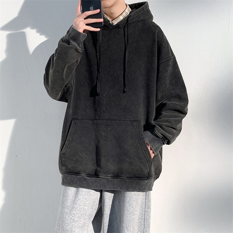 连帽宽松秋季卫衣男帅气外套上衣情侣装套头衫23XW99282-特批50，女装短外套，电商A042