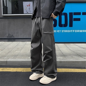户外登山防泼水褶皱冲锋裤男宽松工装裤休闲裤K24123-特P28控58图片