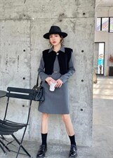 【现货】两件套气质连衣裙，女装连衣裙，芷炫