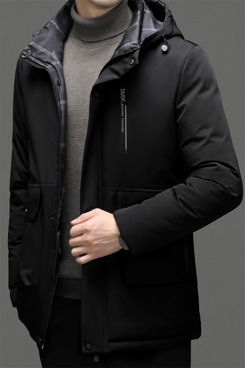 QN2204钱塘2020-2中年男士商务休闲简约连帽冬季厚款棉衣P85,男装棉衣,钱塘207-2