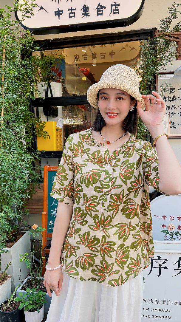 纯苎连衣裙小衫裤子裙子衬衣 时尚风 风淑女风休闲风，女装连衣裙，川哲