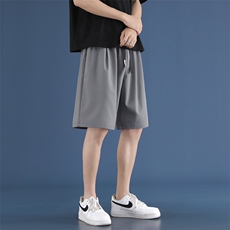 2023春季潮牌宽松简约冰丝短裤男潮流大码外穿五分裤DK515-特批20，男装休闲裤，星座718-1