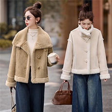 2025冬季新款皮毛一体机车风保暖外套，女装棉衣/棉服，维一诺（1D095）