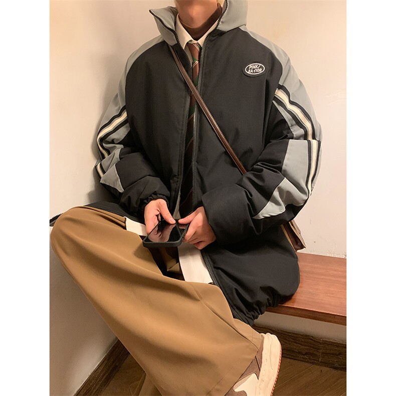 双面穿棉衣加厚外套大码棉袄港风棉服日系潮1016-1W89P128K158,男装棉衣,星座1016-1（原电商B408-1）