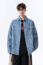 潮流宽松男士工装耐脏帅气休闲复古牛仔夹克外套JA8816-特价P66，男装夹克，电商A007