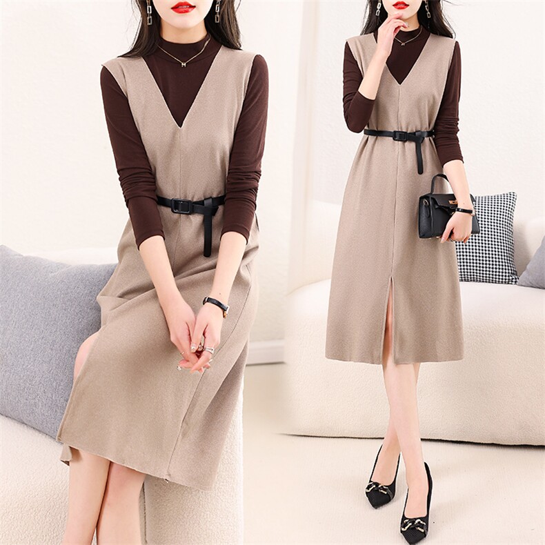 2023年春季时尚潮流舒适修身简约针织上衣套装/套裙个性休闲优雅，女装套装/套裙，艾贝斯