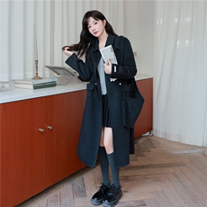 双面羊绒大衣女2025新款秋冬季小个子宽松直筒呢子毛呢外套，女装羊绒大衣，2C218