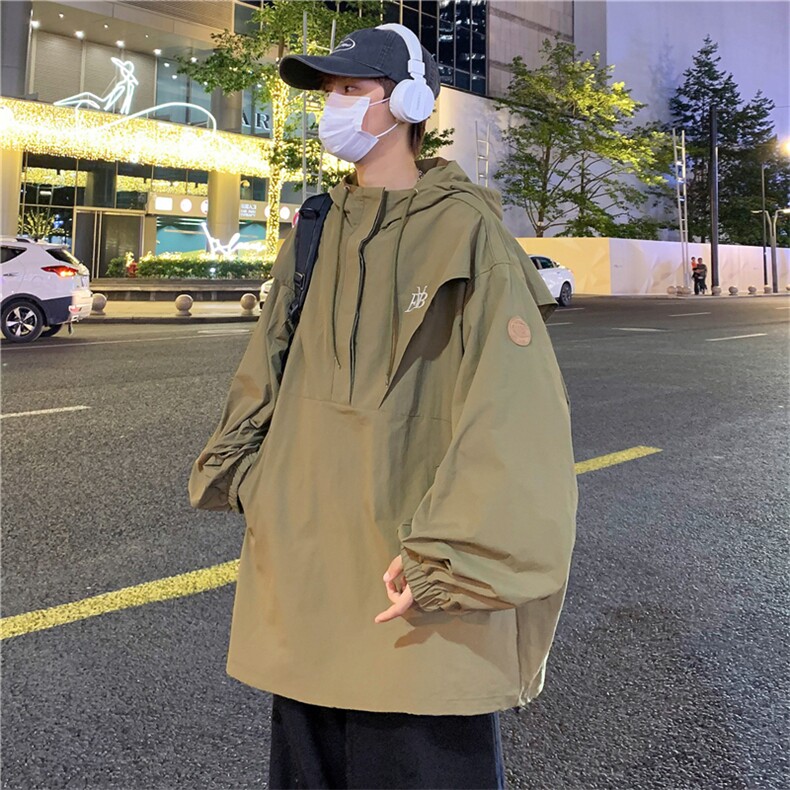 日系cityboy情侣冲锋衣夹克男秋季潮牌小众连帽外套JK08719-P50,男装夹克,星座308B-1